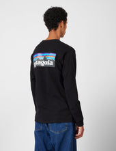 Patagonia P-6 Logo Responsibili-Tee Long Sleeved T-Shirt - Black