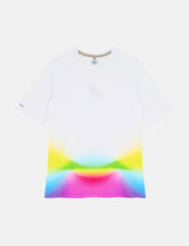 Soar Running Women's Race T-Shirt - White/Summer Rainbow