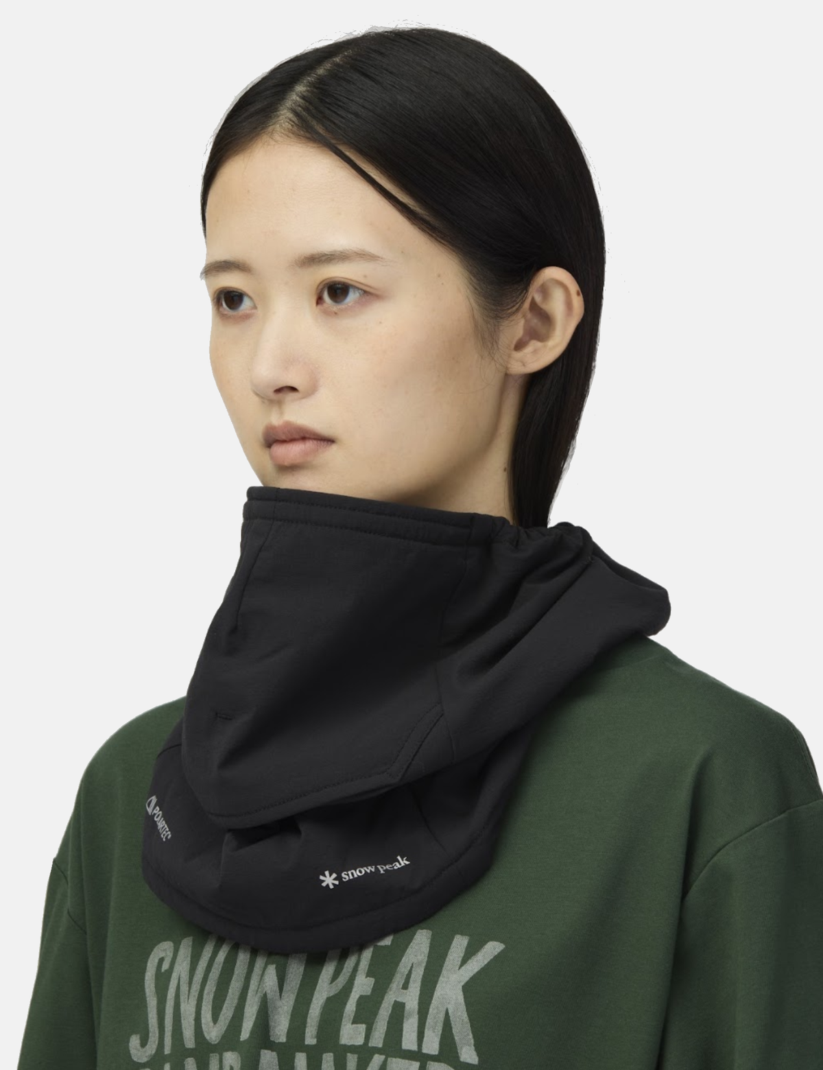 Snow Peak Breathable Insulated Neck Warmer - Black