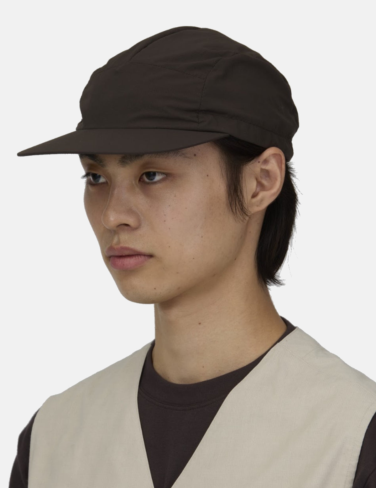Snow Peak Nylon Double Rip Cap - Dark Brown