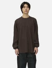 Snow Peak Heavyweight Waffle Sweatshirt - Dark Brown