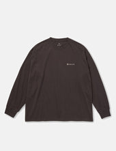 Snow Peak Soft Cotton Relaxed Logo Long Sleeve T-Shirt - Brown