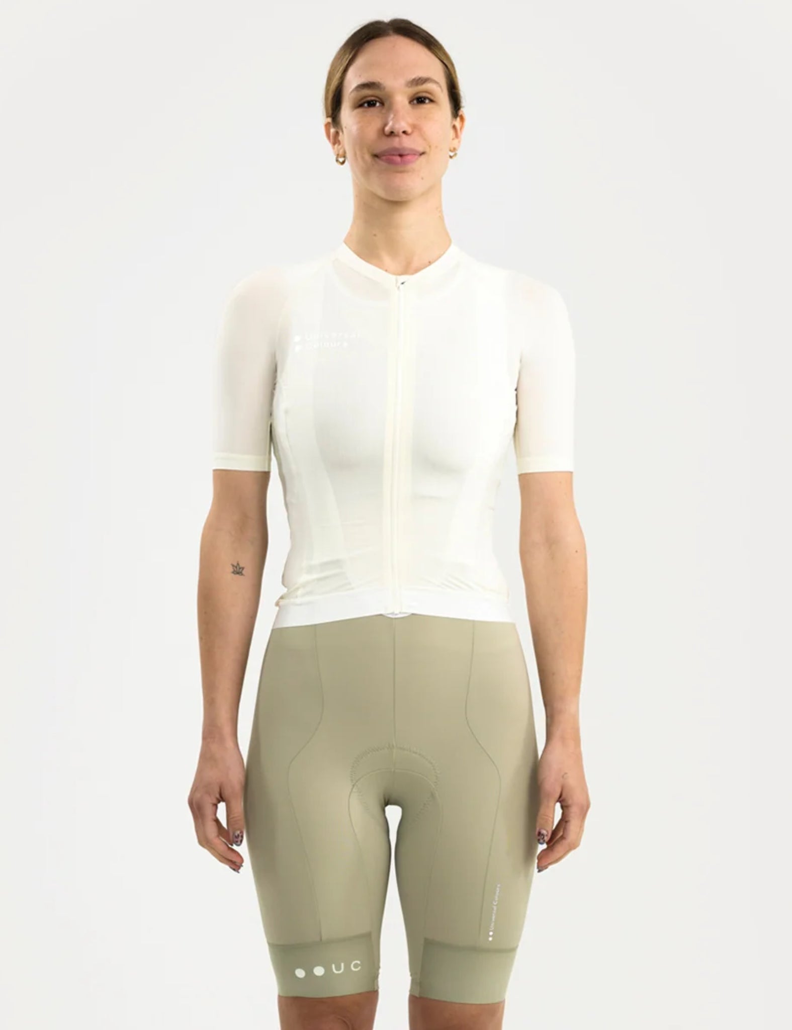 Universal Colours Mono Womens Short Sleeve Jersey - Tampered White