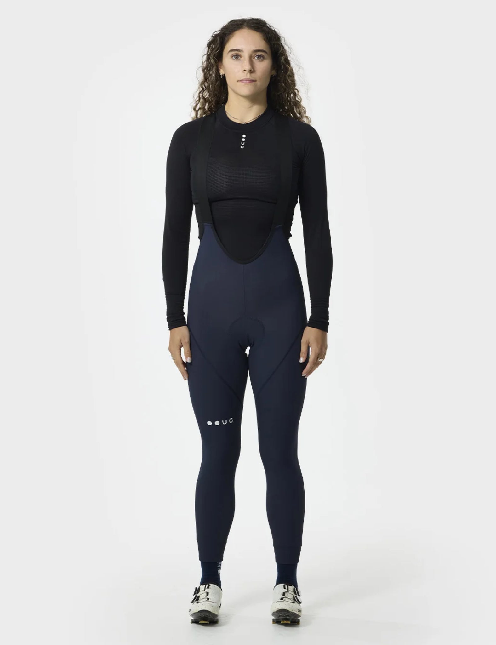 Universal Colours Mono Womens Bib Tights - Navy Blue