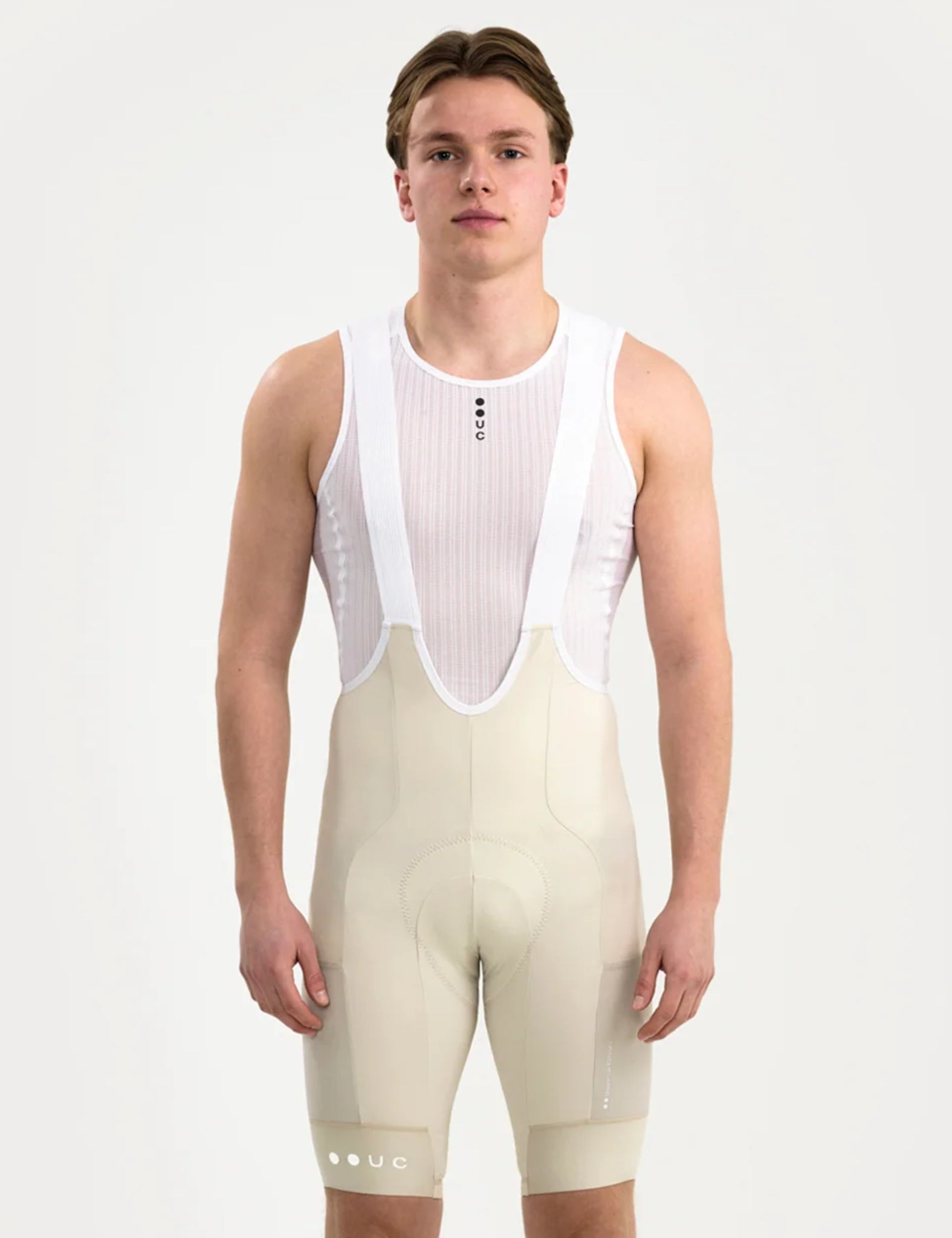 Universal Colours Mono Cargo Bib Shorts - Off White