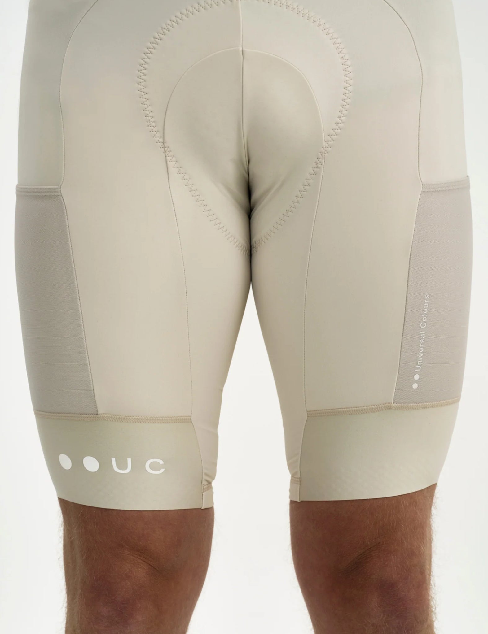 Universal Colours Mono Cargo Bib Shorts - Off White