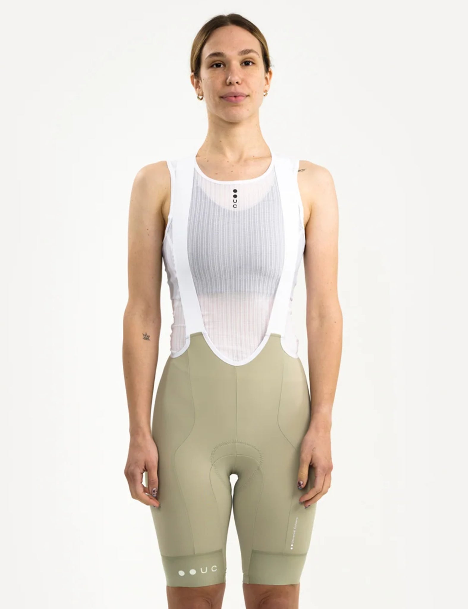 Universal Colours Mono Womens Bib Shorts 2.0 - Green Tea