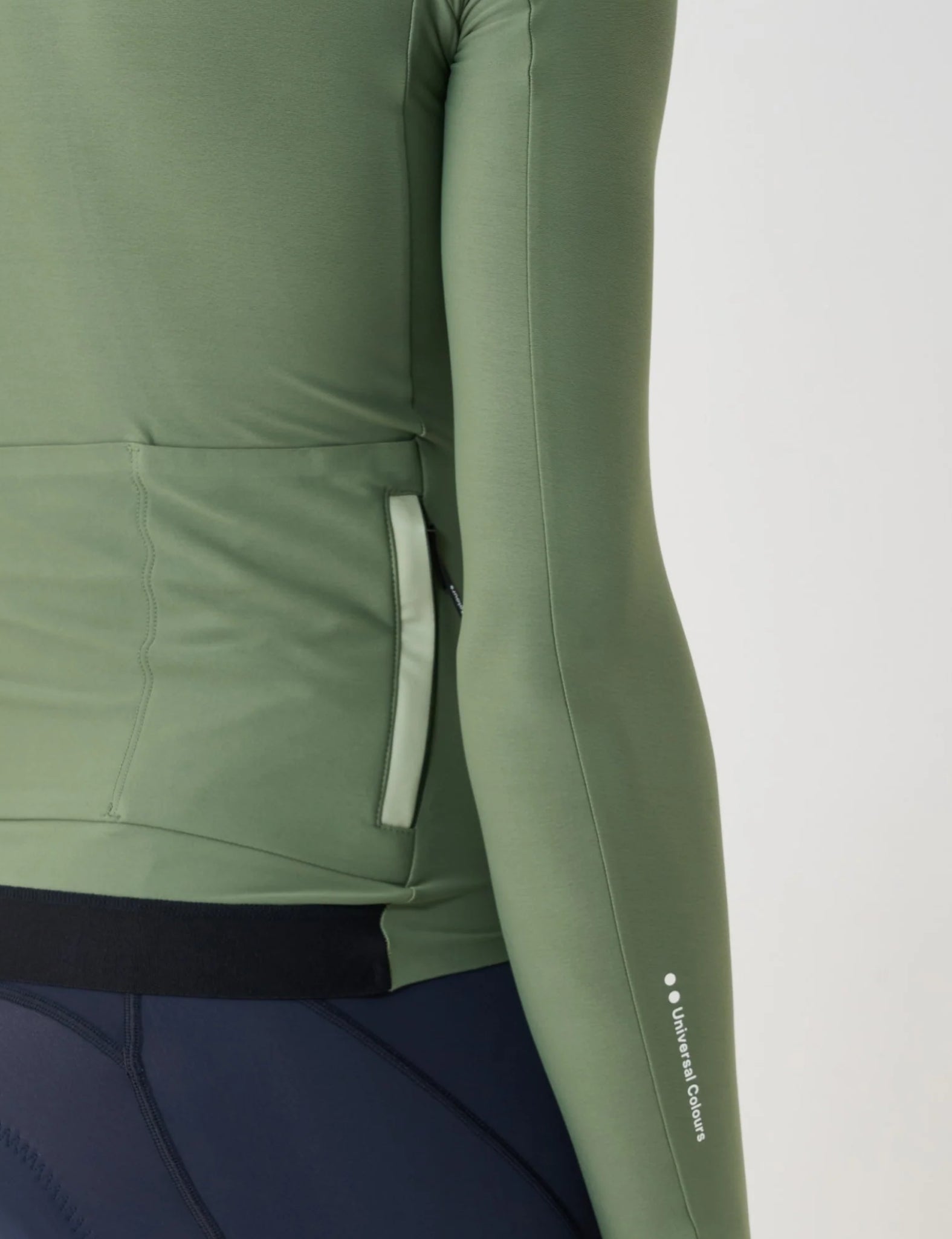 Universal Colours Mono Long Sleeve Jersey - Verdant Ash Green