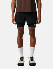 District Vision Layered Pocketed Trail Shorts - Black
