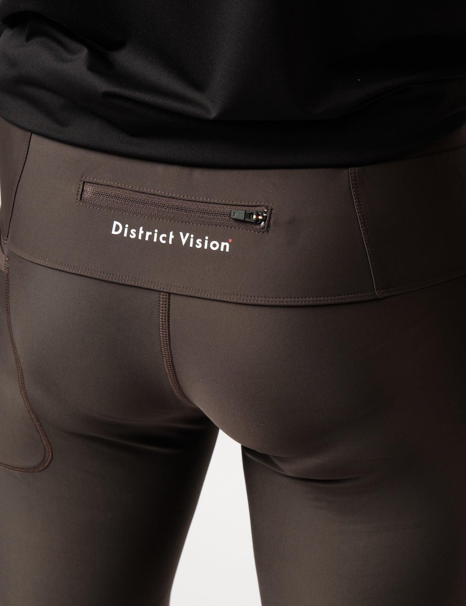 District Vision 9in Recycled Half Tights - Slate Brown