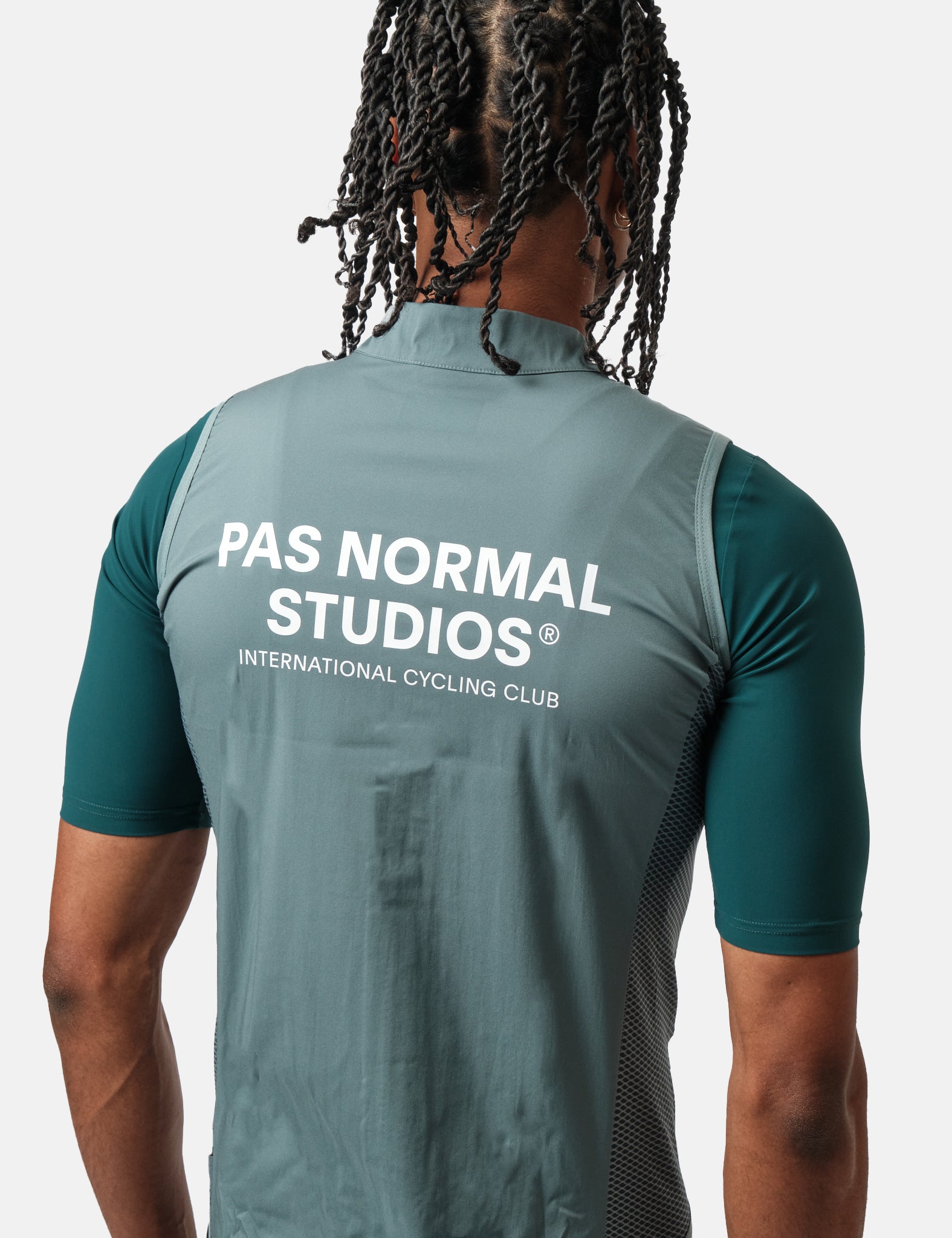 Pas Normal Studios Mechanism Stow Away Gilet - Grey Teal