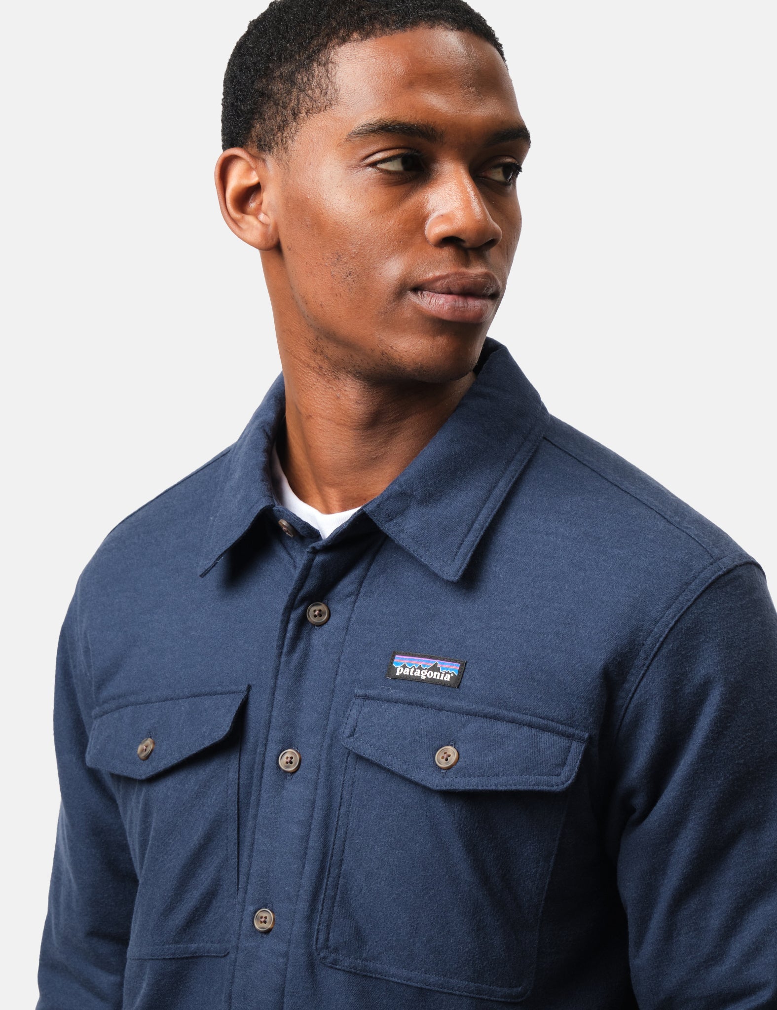 Patagonia Insulated Fjord Flannel Shirt - New Navy Blue