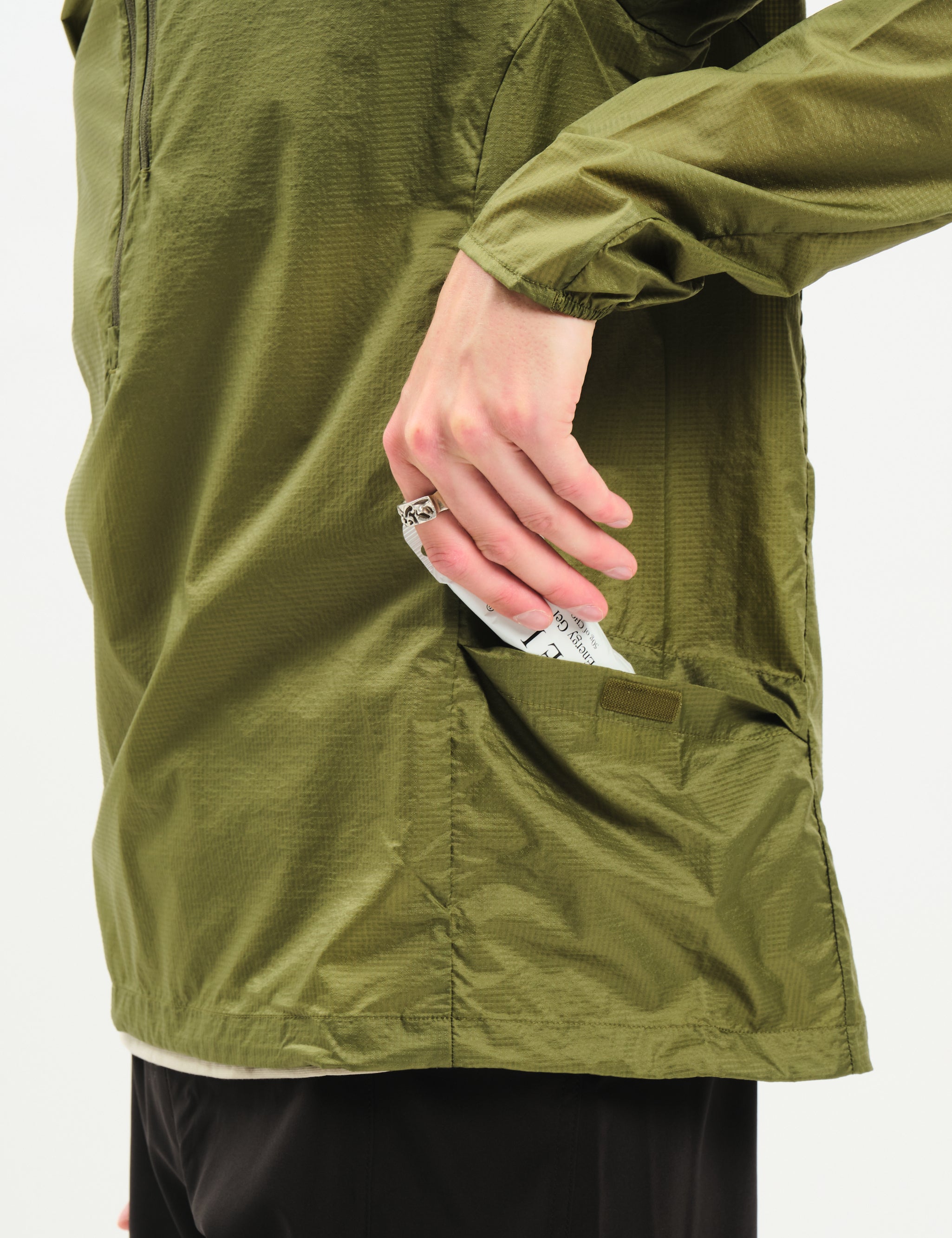 Patagonia Houdini Stash 1/2 Zip Pullover Jacket - Caper Green