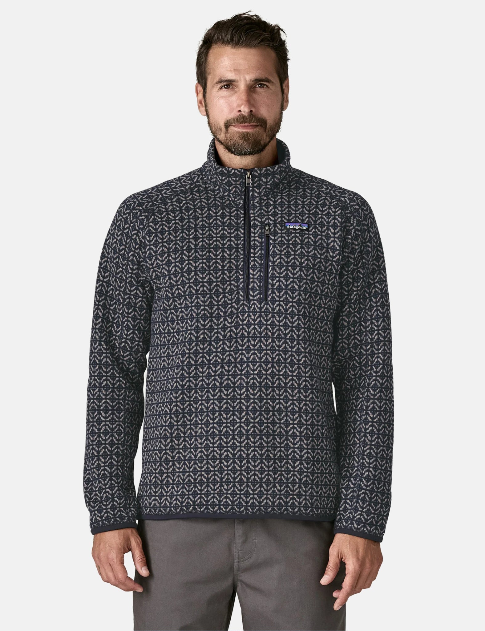 Patagonia Better Sweater 1/4 Zip Fleece (Scales) - Sunken Blue