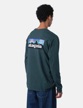 Patagonia P-6 Logo Responsibili-Tee Long Sleeved T-Shirt - Cascade Green