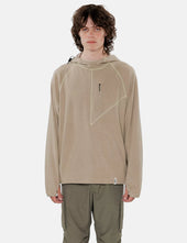 Elliker Hudswell Pullover Grid Fleece Hoodie - Taupe