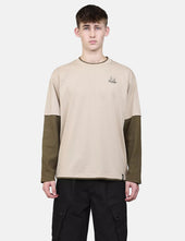 Elliker Lown Campfire Print Long Sleeve T-Shirt - Pebble