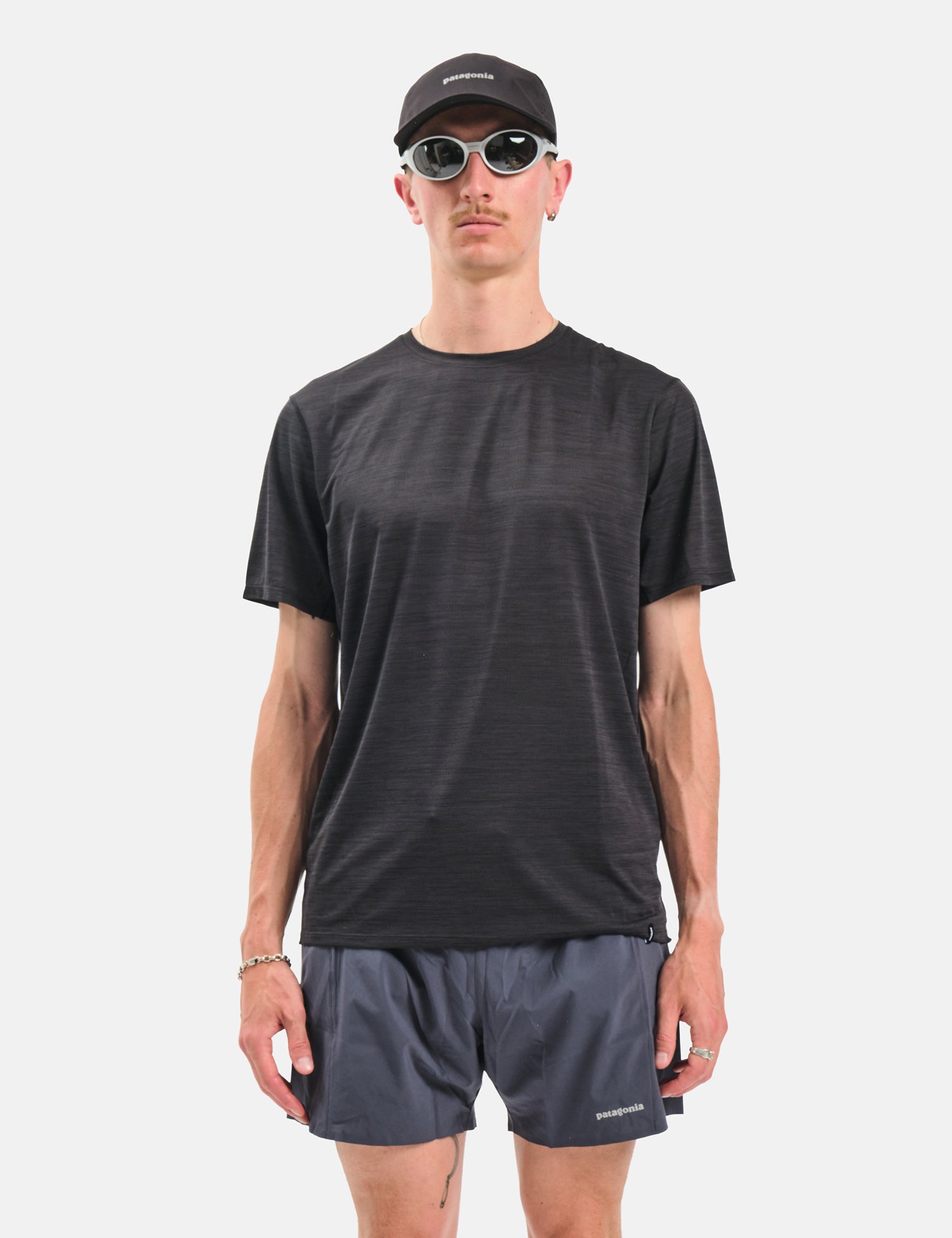 Patagonia Cap Cool Ultra T-Shirt - Black/Forge Grey X-Dye