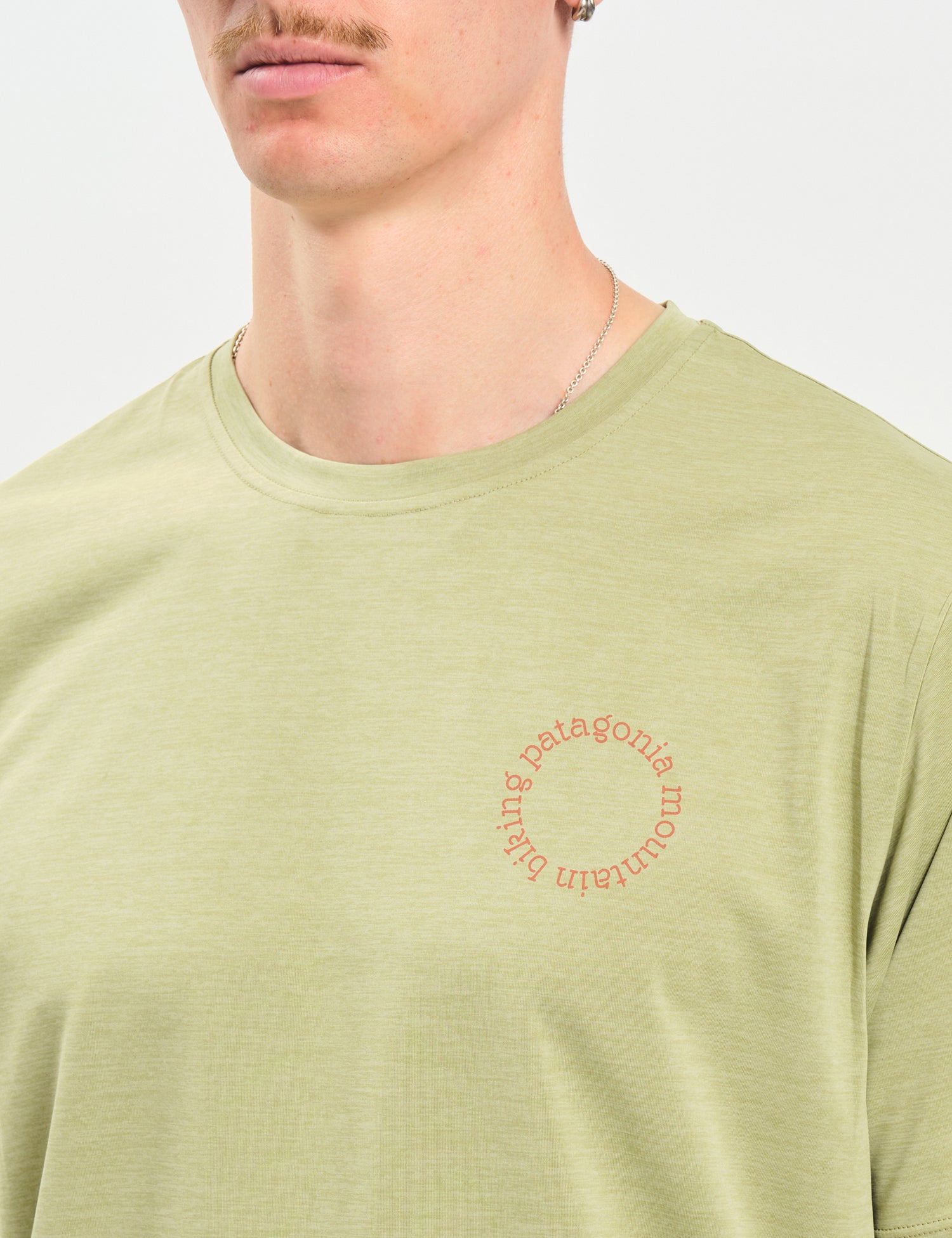 Patagonia Cap Cool Daily T-Shirt - Spoke Stencil/Gumtree Green