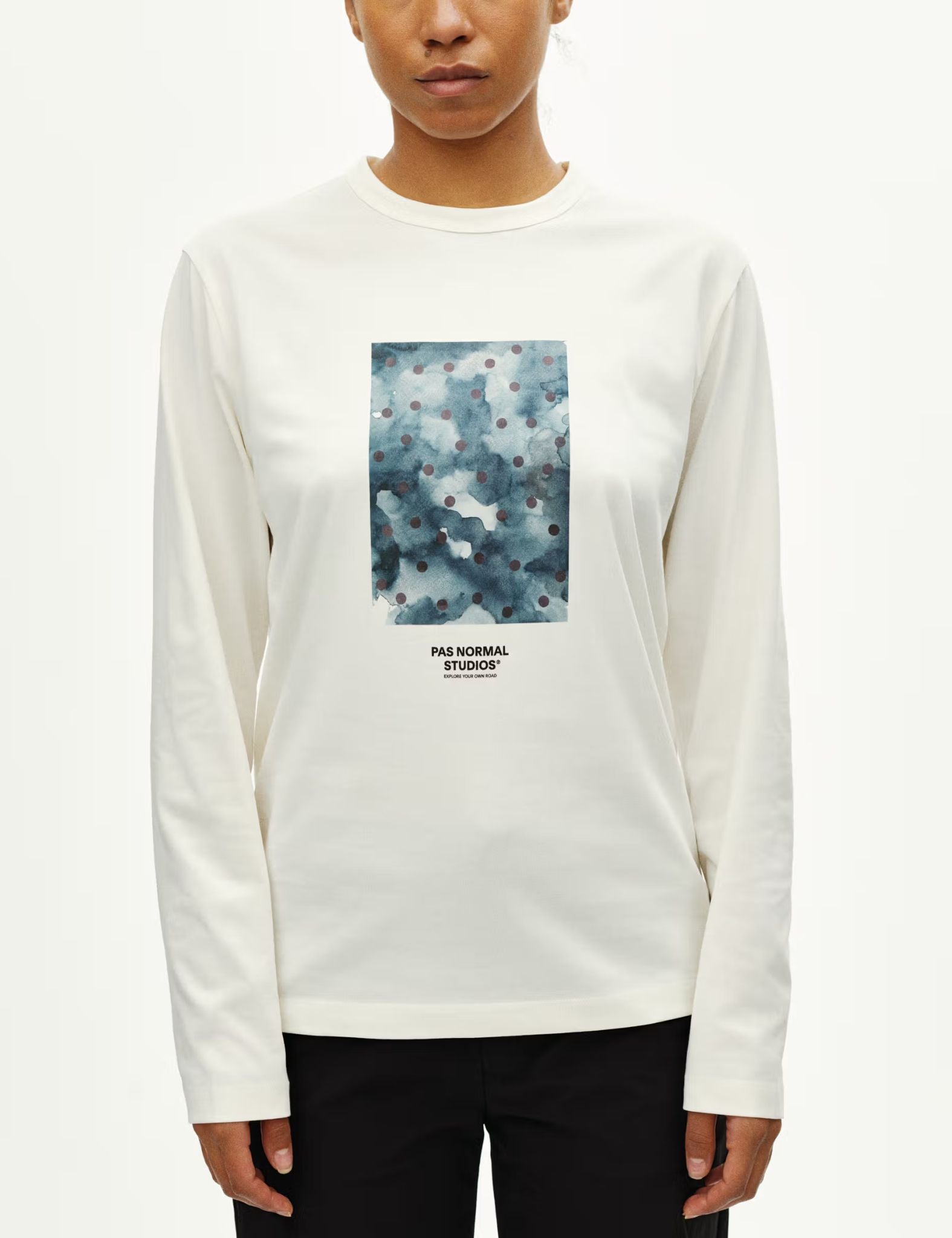 Pas Normal Studios Off-Race Long Sleeve T-Shirt (Cotton Tech) - Off White