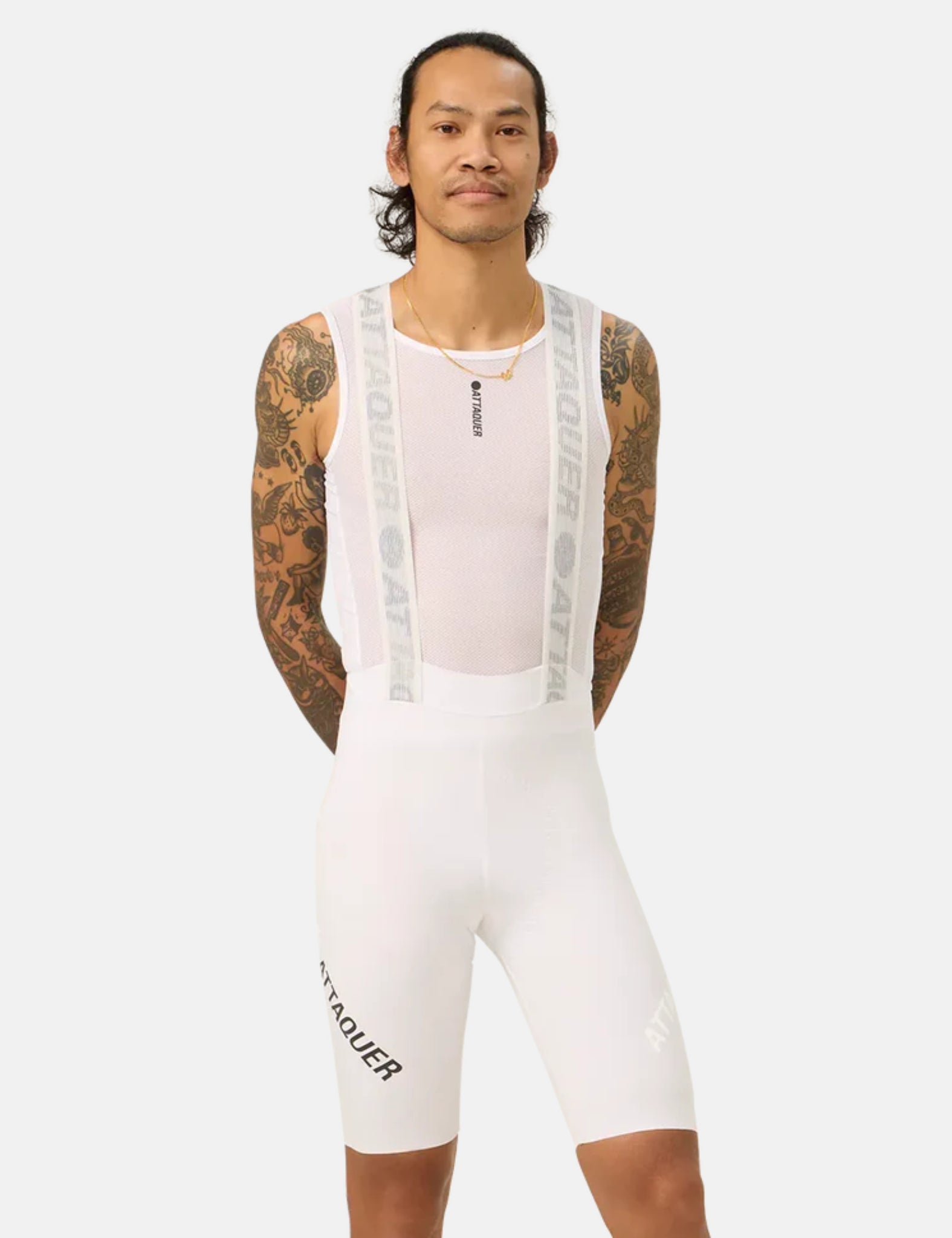 Attaquer Race Bib Short - White