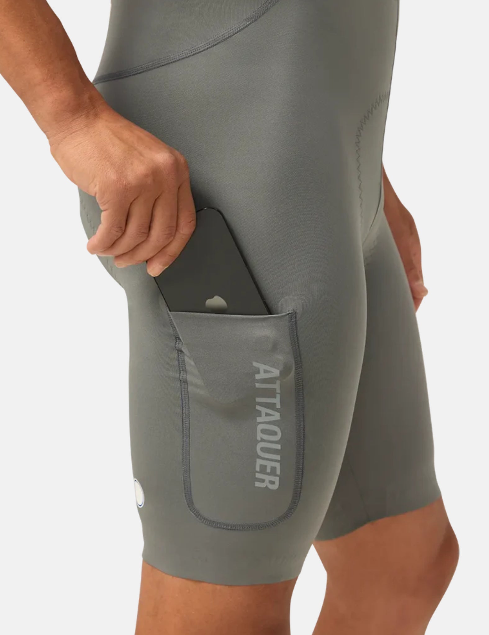 Attaquer Race Cargo Bib Short - Anthracite Grey