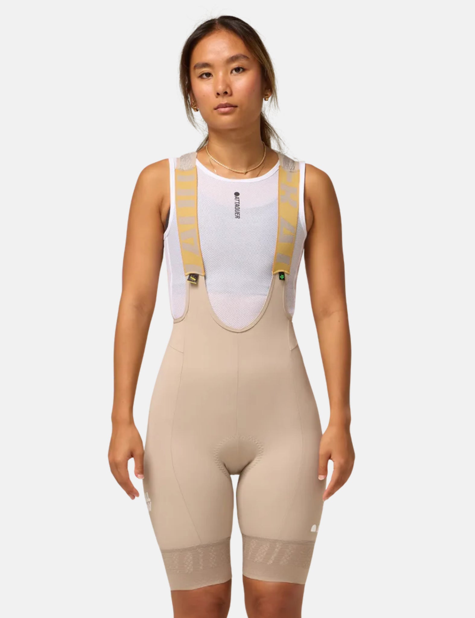Attaquer Womens All Day Bib Shorts - Eggshell