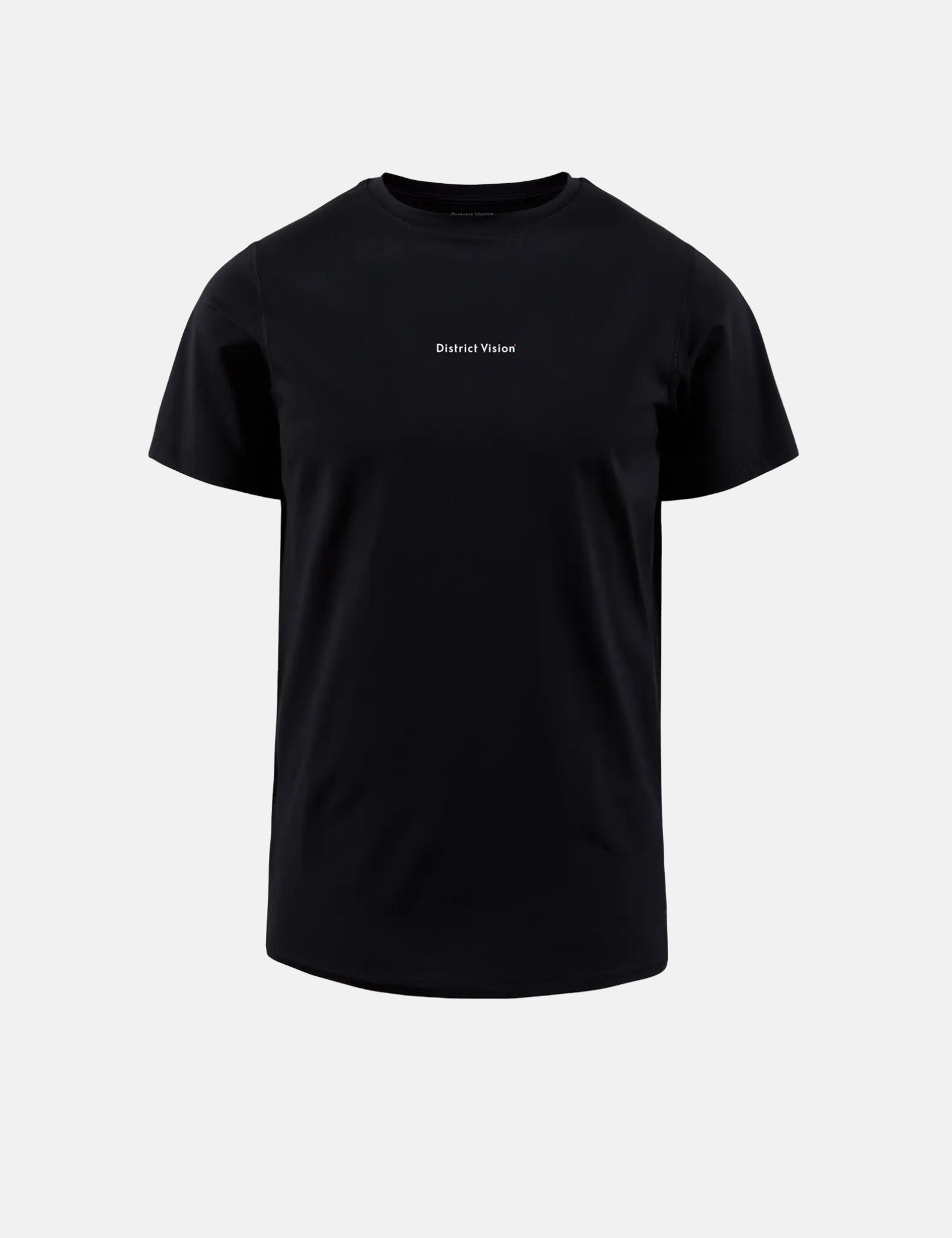 District Vision Ultralight Aloe Short Sleeve T-Shirt - Black Wordmark