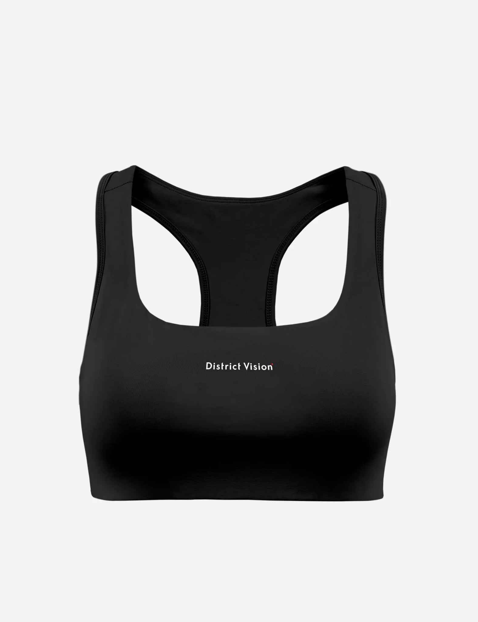 District Vision Womens Twin Layer Medium Support Bra - Black