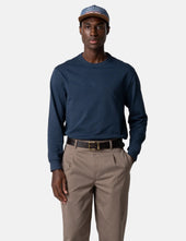 Finisterre Daymark Long Sleeve  Tee - Navy Blue