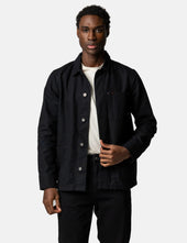 Finisterre Basset Flannel Lined Jacket - Black/Deep Sea Check
