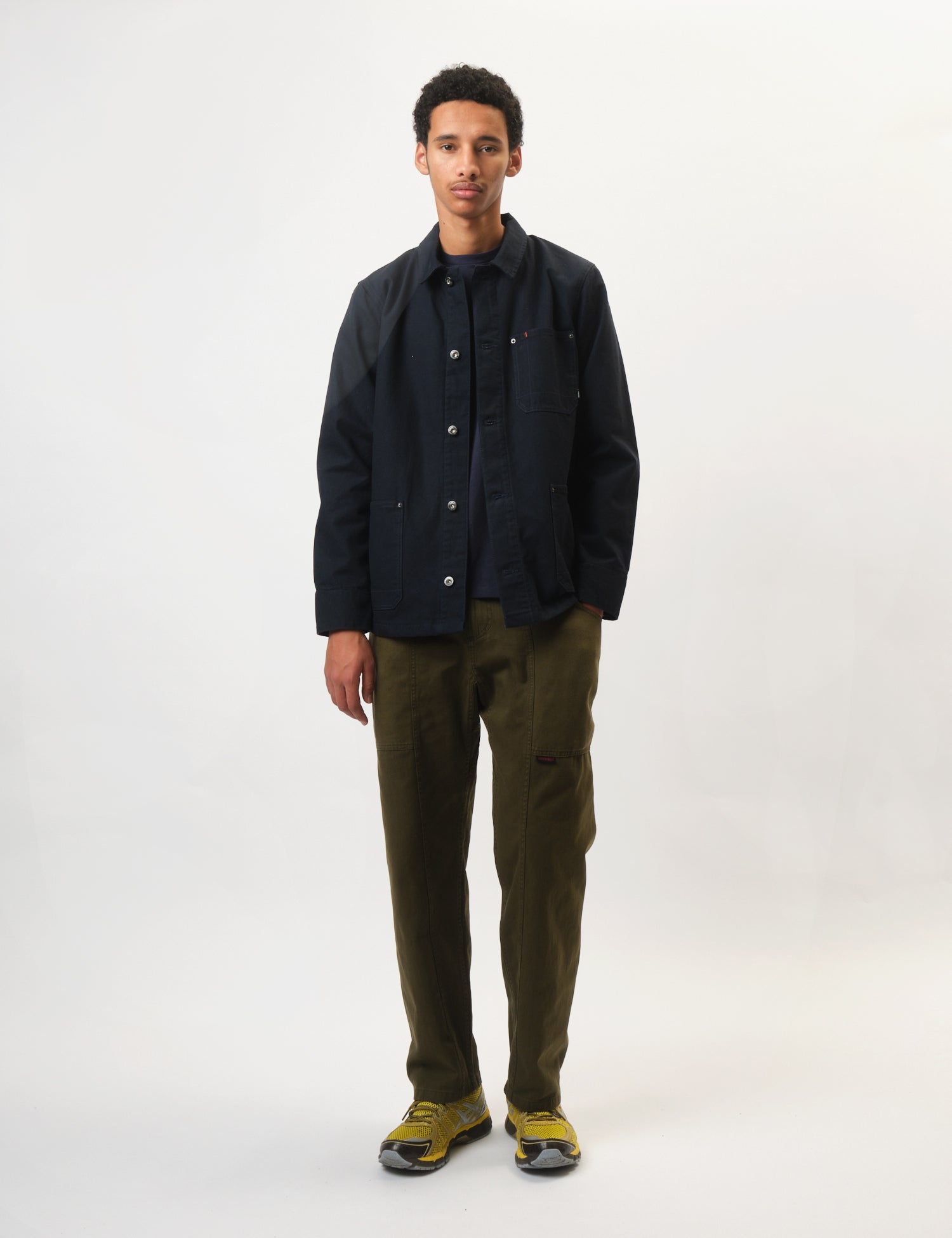Finisterre Basset Flannel Lined Jacket - Navy Blue | Benchmark