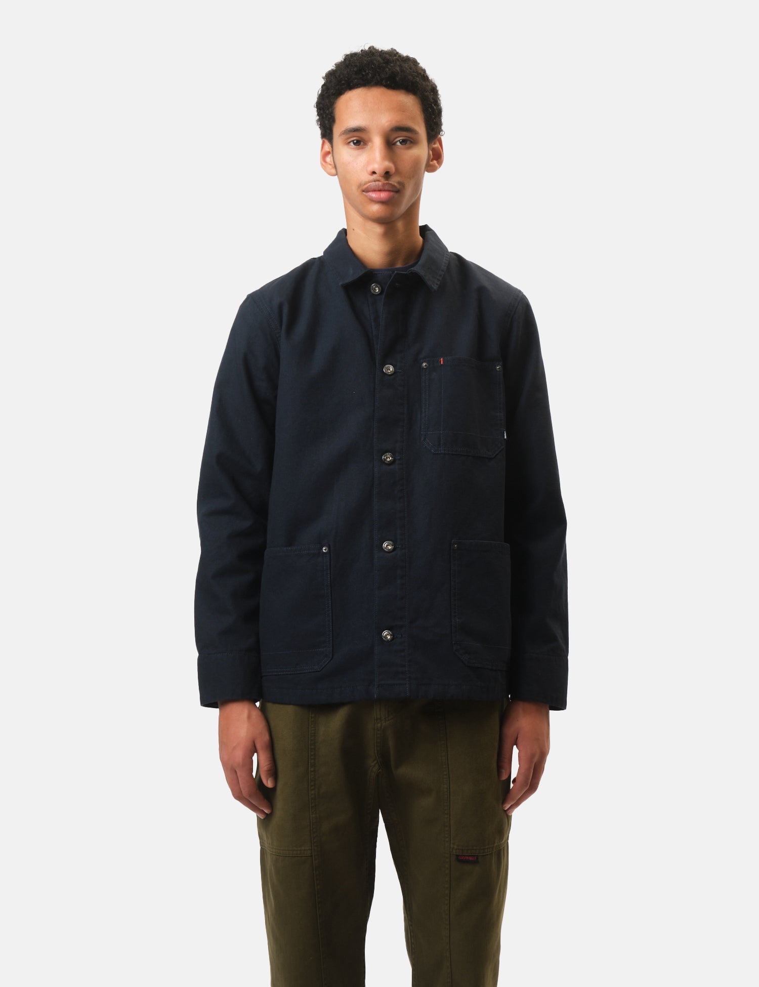 Finisterre Basset Flannel Lined Jacket - Navy Blue | Benchmark