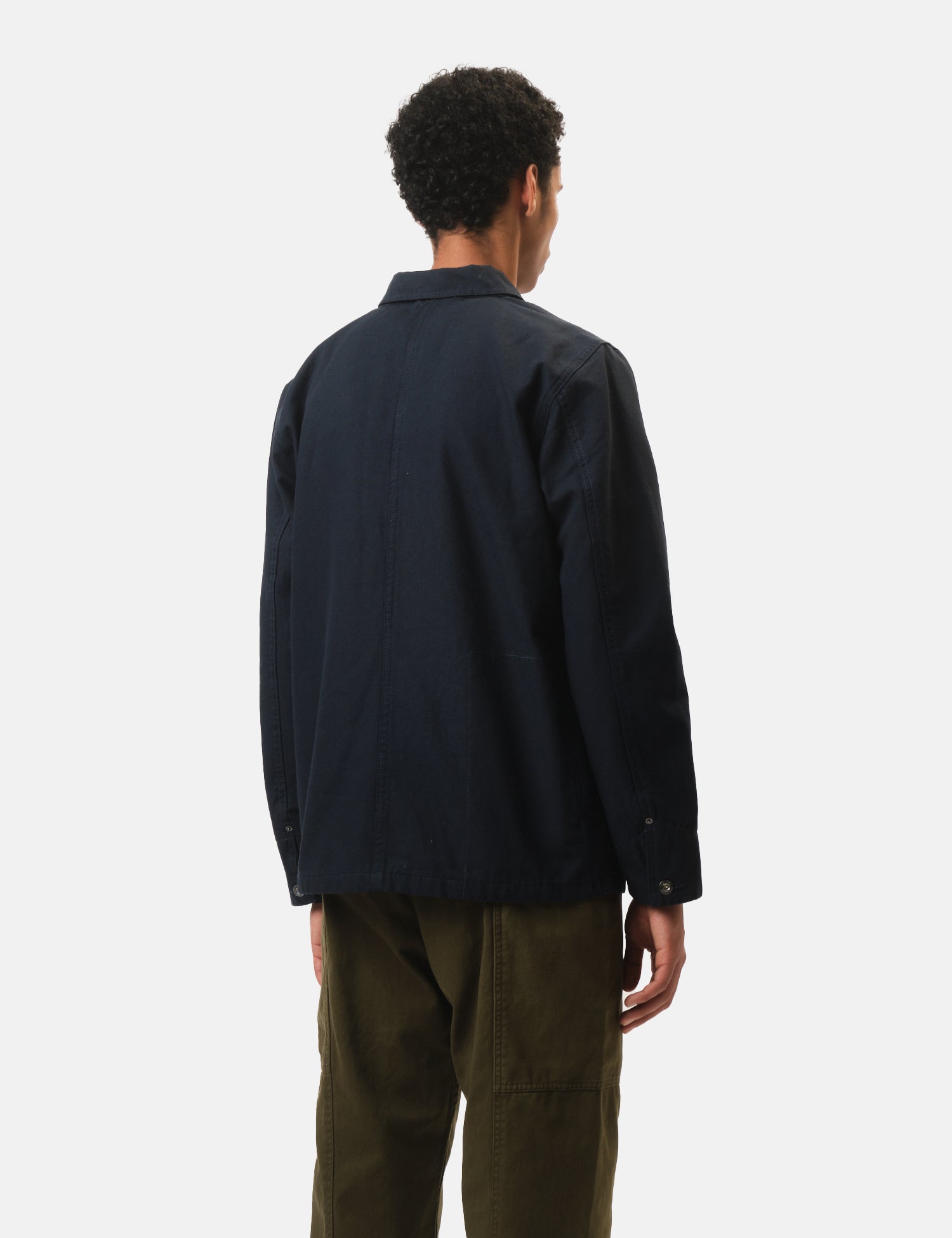 Finisterre Basset Flannel Lined Jacket - Navy Blue | Benchmark