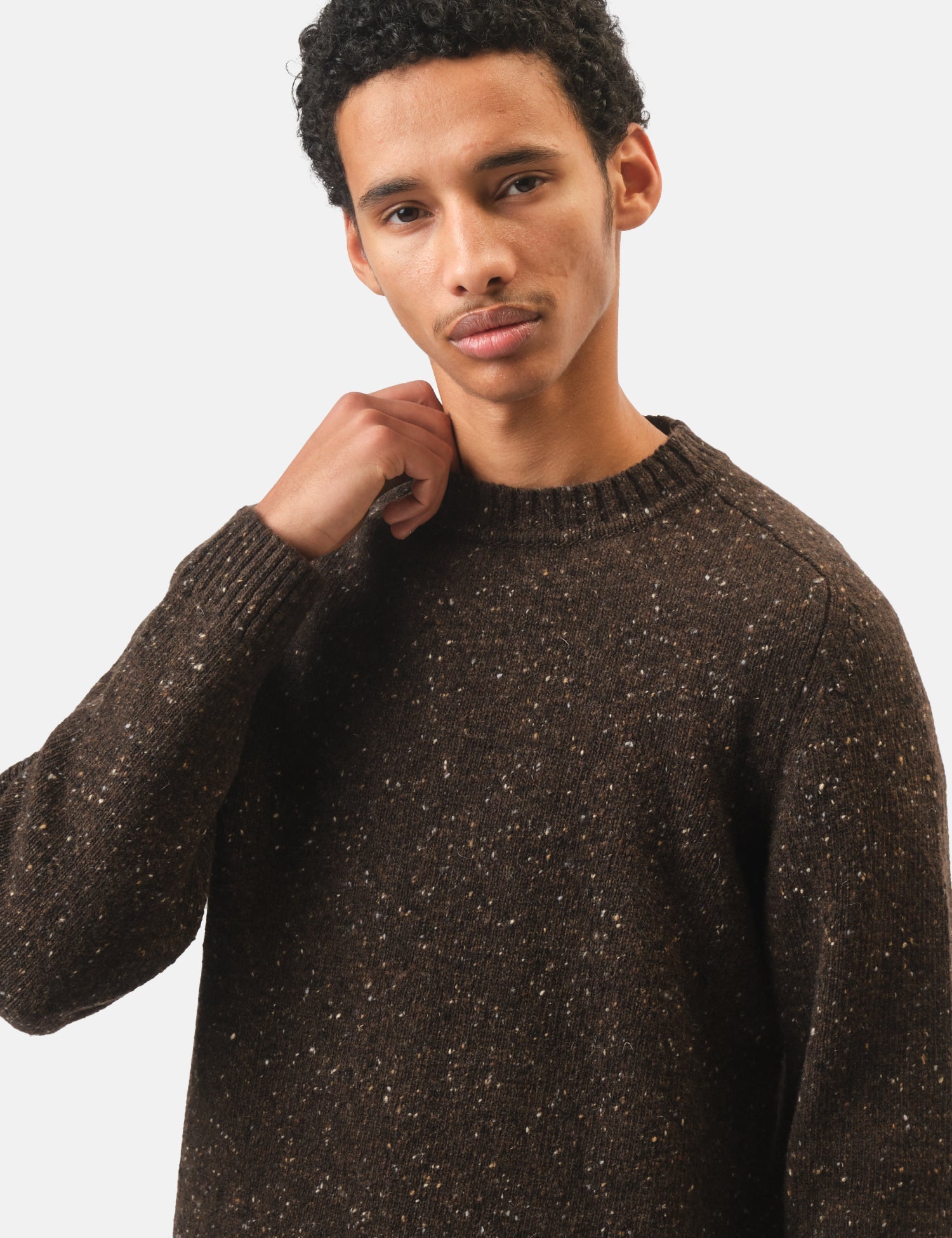 Finisterre Furlong Crew Sweatshirt - Burnt Umber | Benchmark