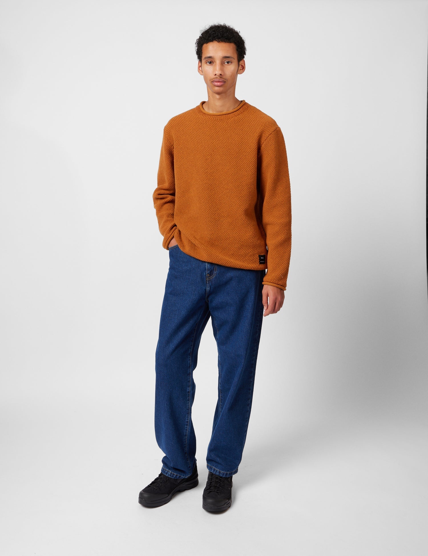 Finisterre Barents Jumper (Wool Mix) - Copper | Benchmark