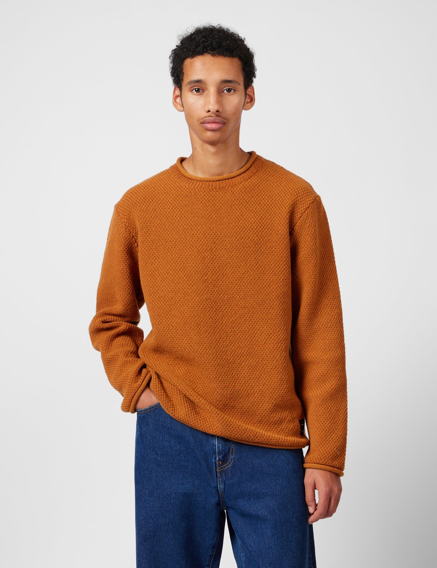 Finisterre Barents Jumper (Wool Mix) - Copper | Benchmark