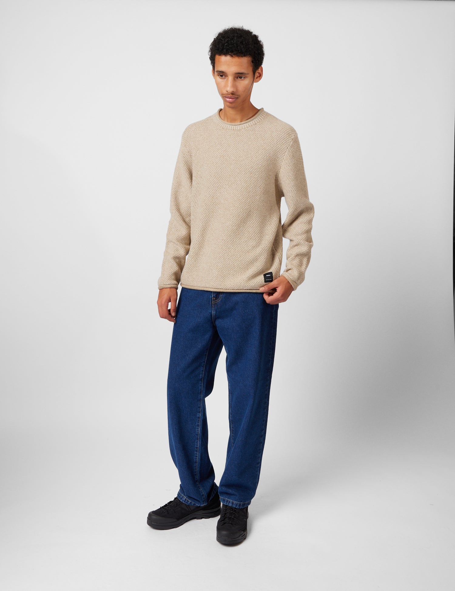 Finisterre Barents Jumper (Wool Mix) - Oatmeal | Benchmark