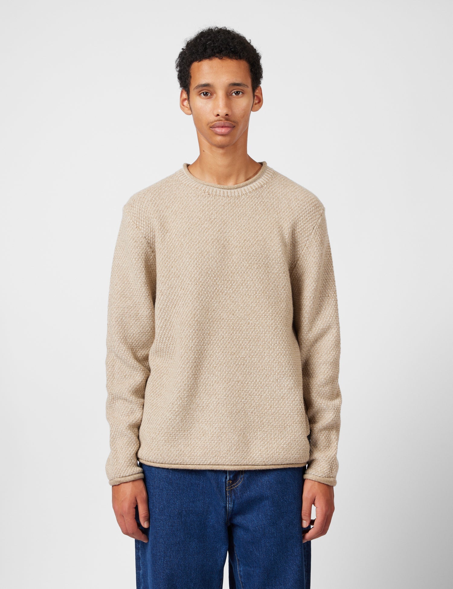 Finisterre Barents Jumper (Wool Mix) - Oatmeal | Benchmark