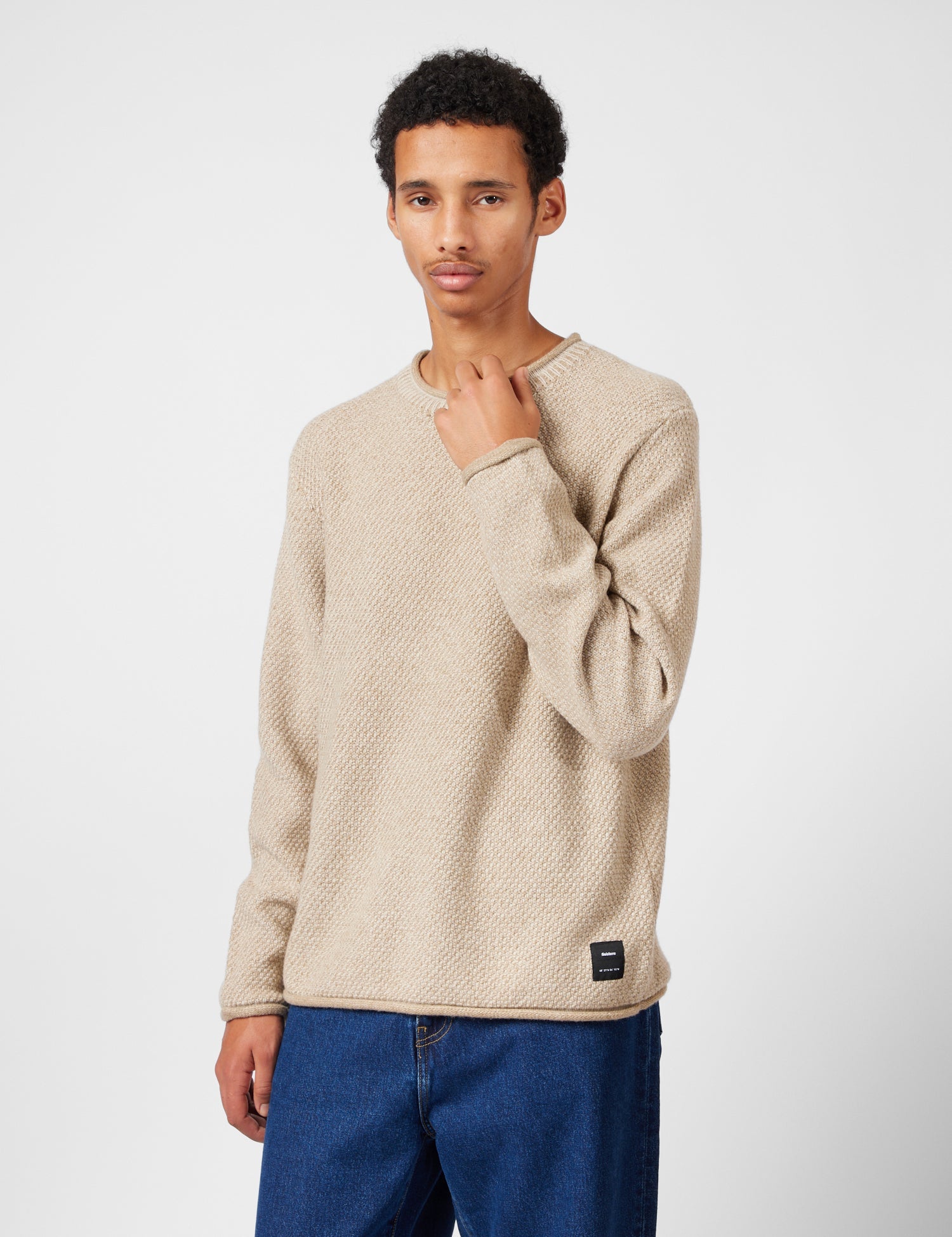 Finisterre Barents Jumper (Wool Mix) - Oatmeal | Benchmark
