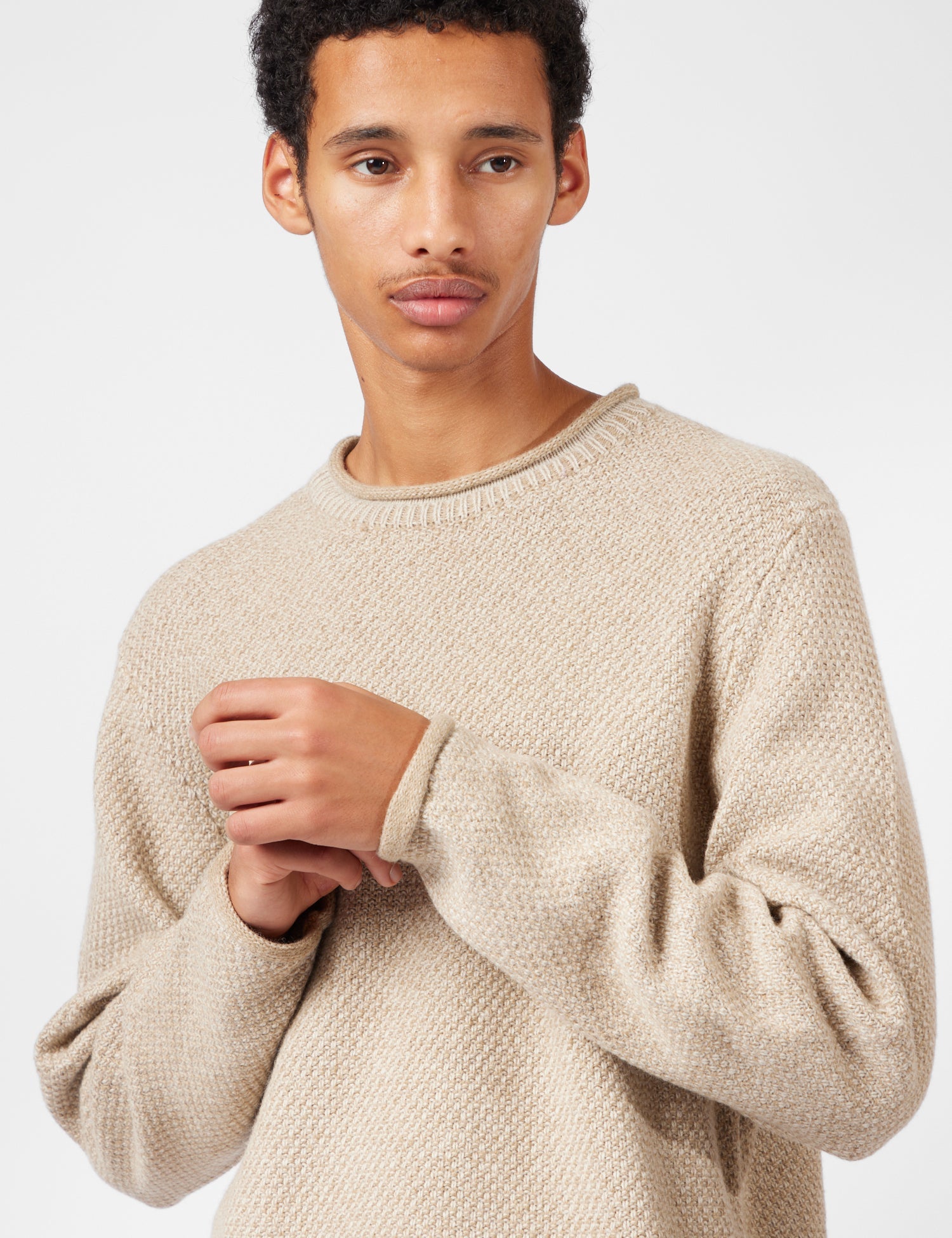 Finisterre Barents Jumper (Wool Mix) - Oatmeal | Benchmark