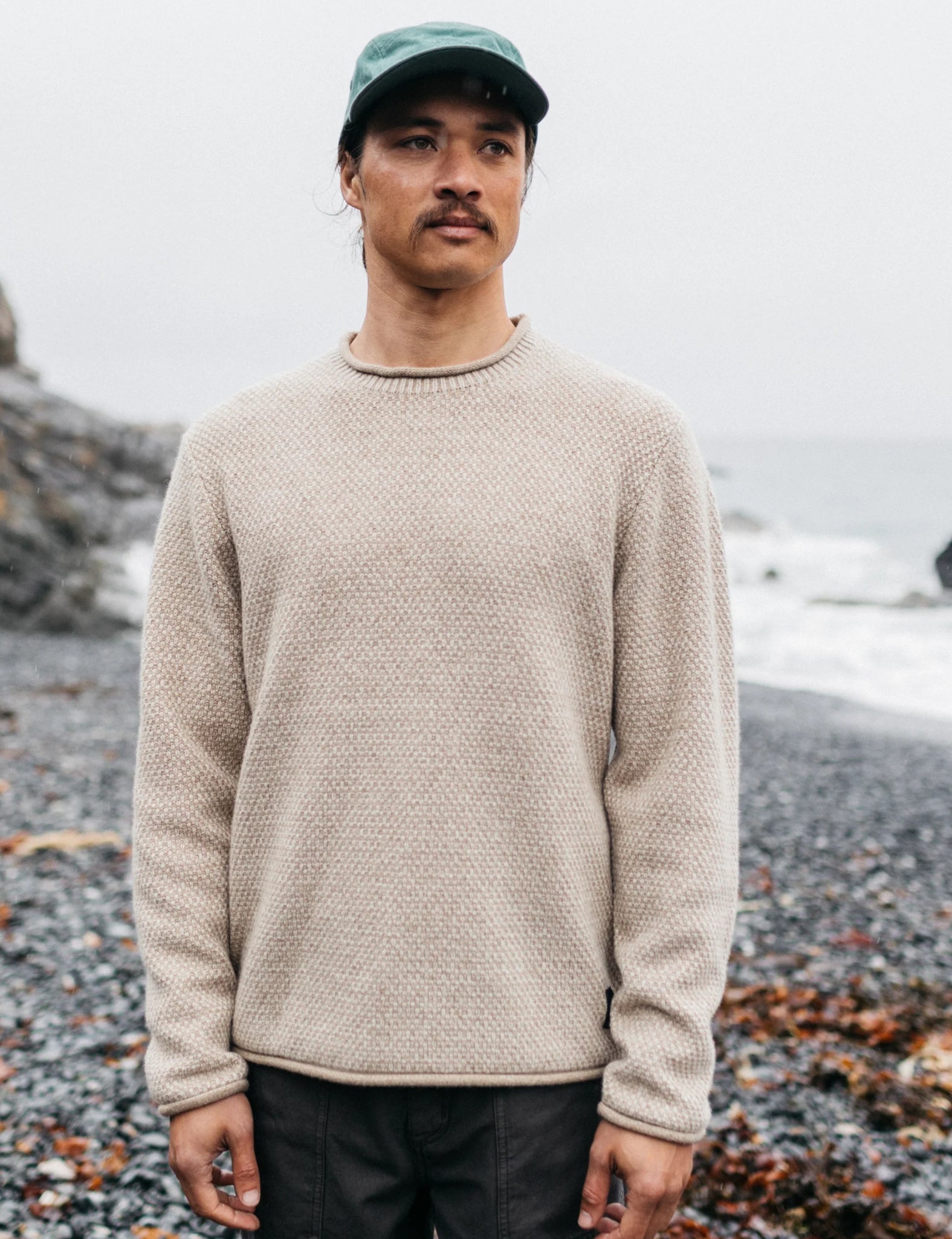 Finisterre Barents Jumper (Wool Mix) - Oatmeal | Benchmark