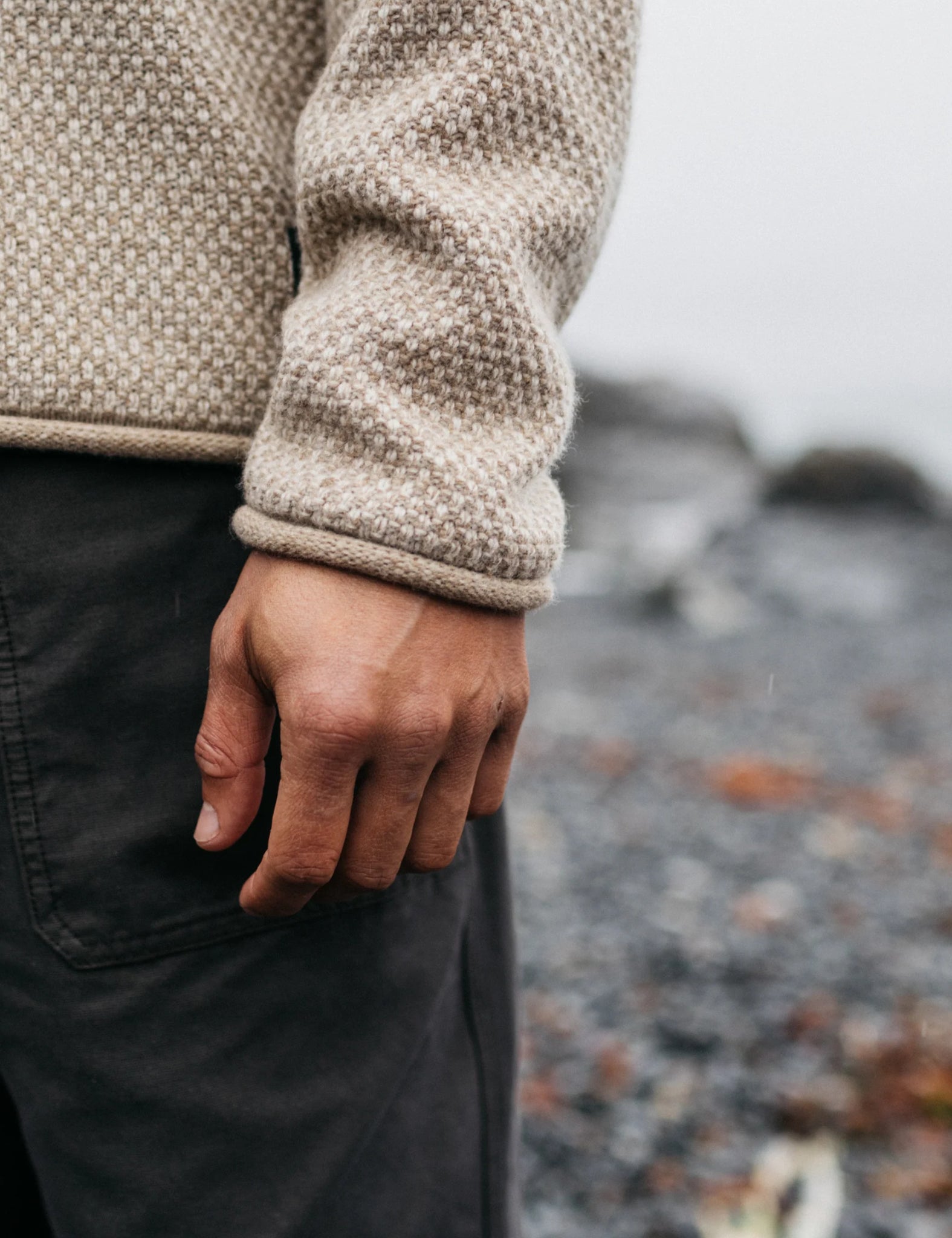 Finisterre Barents Jumper (Wool Mix) - Oatmeal | Benchmark
