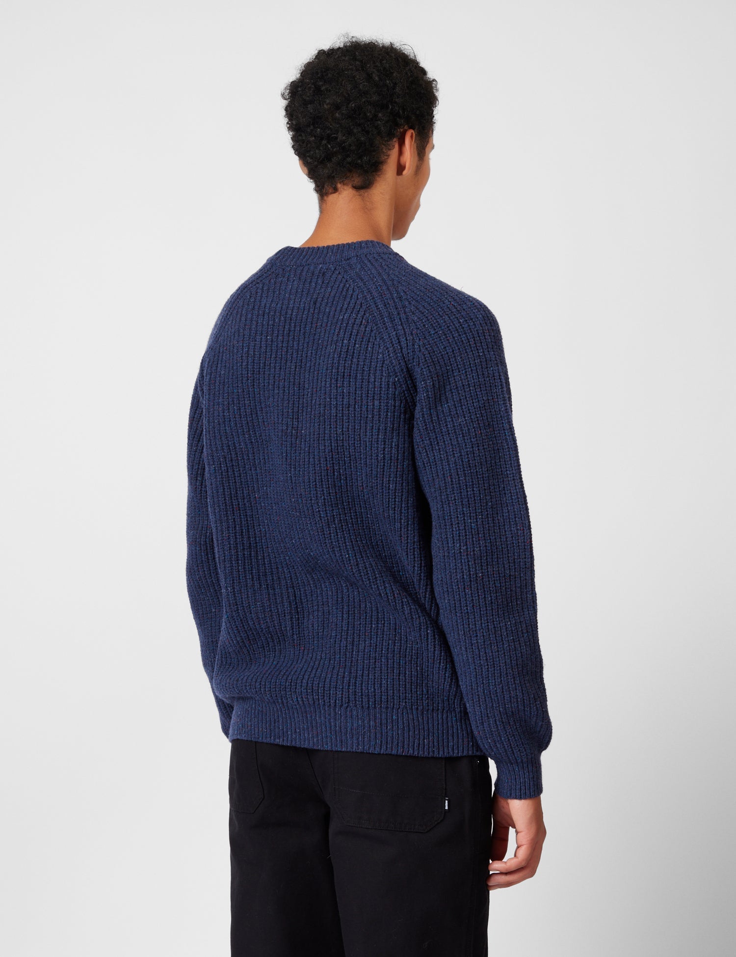 Finisterre Mora Jumper (Wool Mix) - Navy Blue | Benchmark