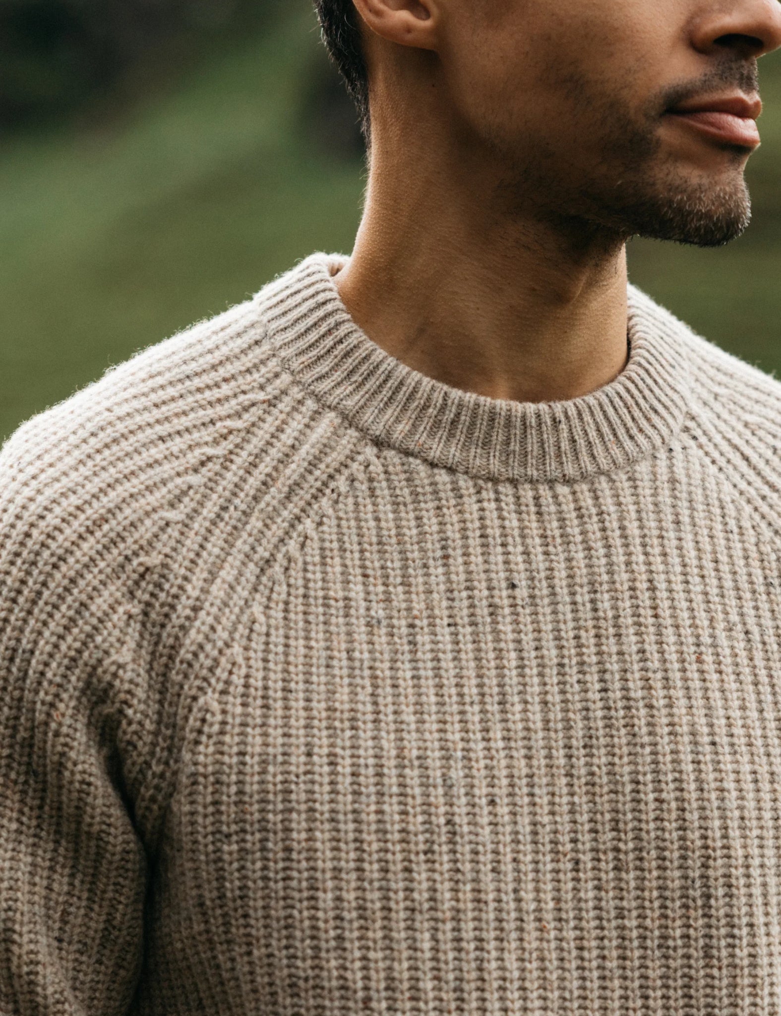 Finisterre Mora Jumper (Wool Mix) - Oatmeal | Benchmark