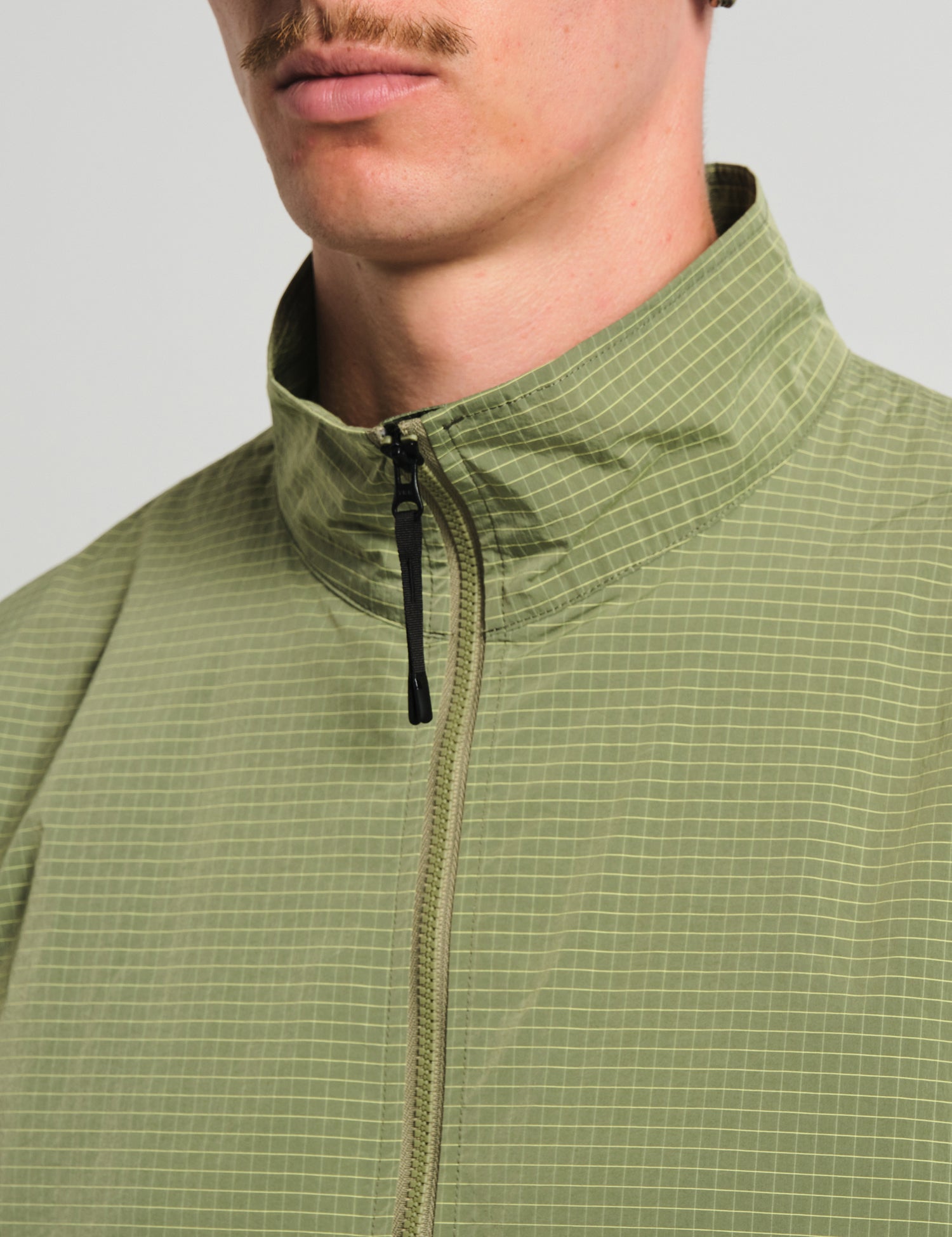 Goldwin Dope Dyed Rip-Stop Wind Jacket - Usuyanagi Green