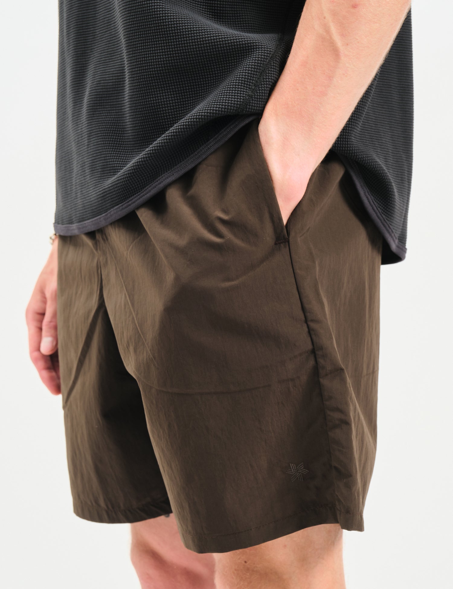 Goldwin Nylon Shorts - Jet Brown