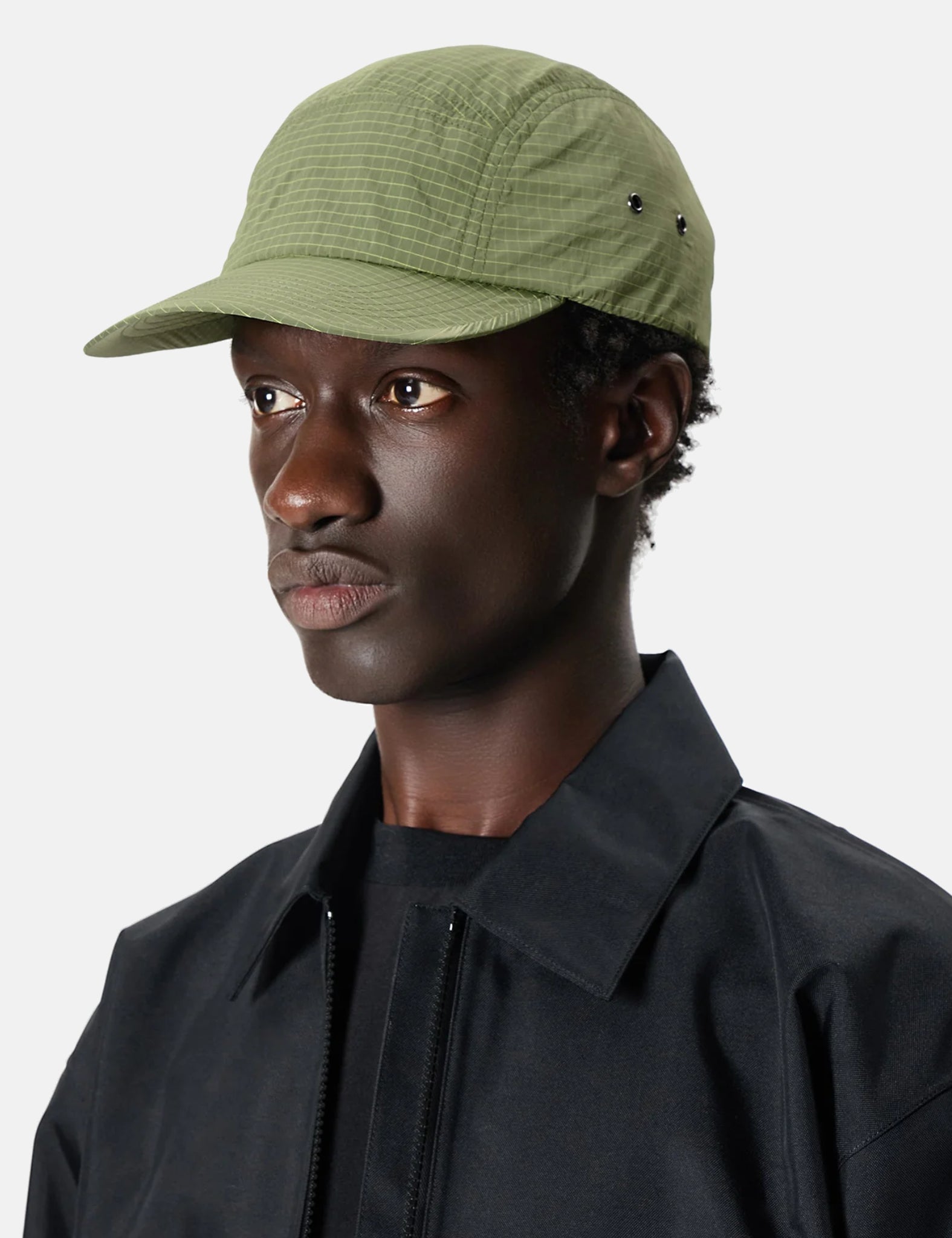 Goldwin Dope Dyed Rip-Stop Wind Cap - Usuyanagi Green