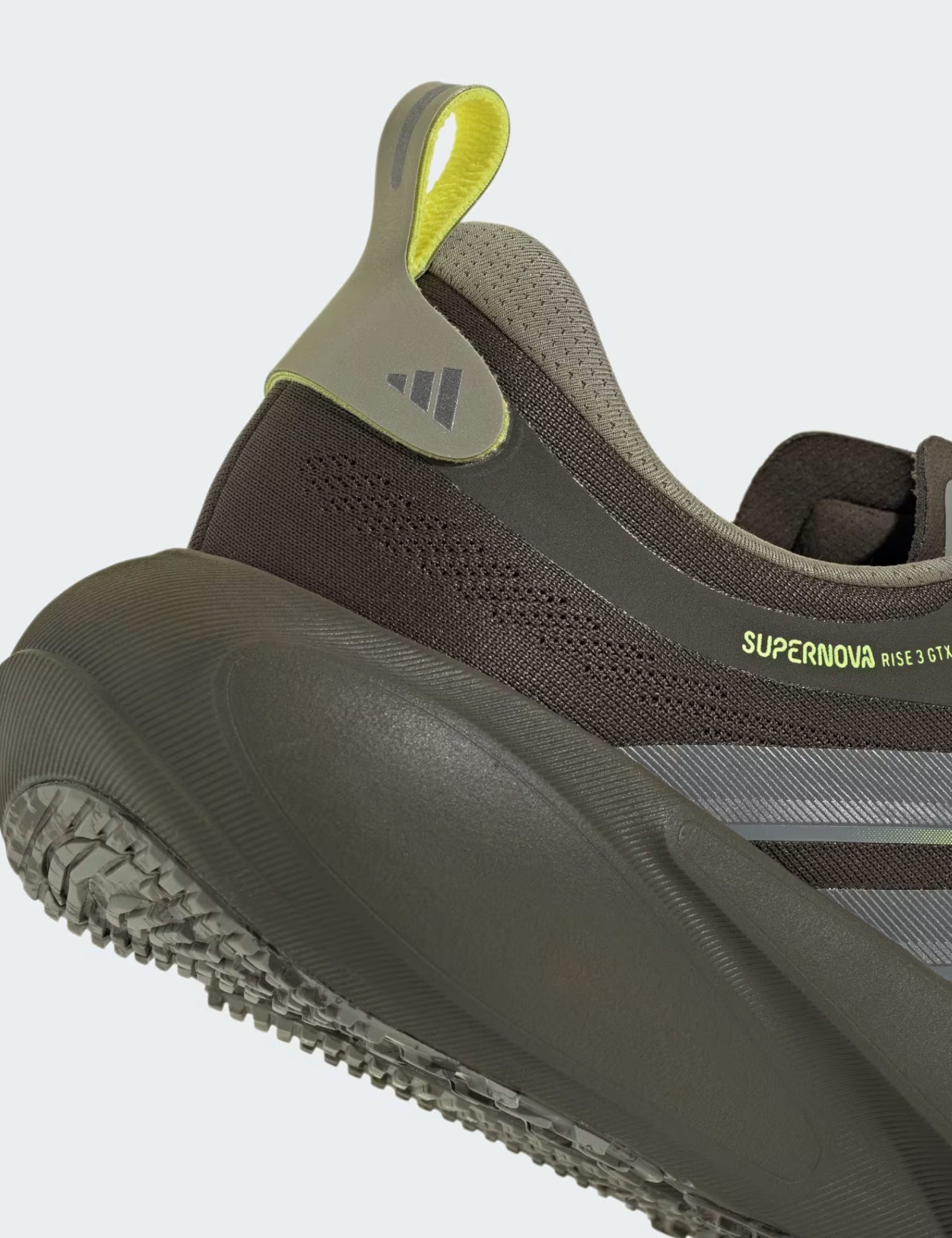 Adidas Supernova Rise 3 GTX Running Shoes - Shadow Olive/Iron Metallic/Lemon