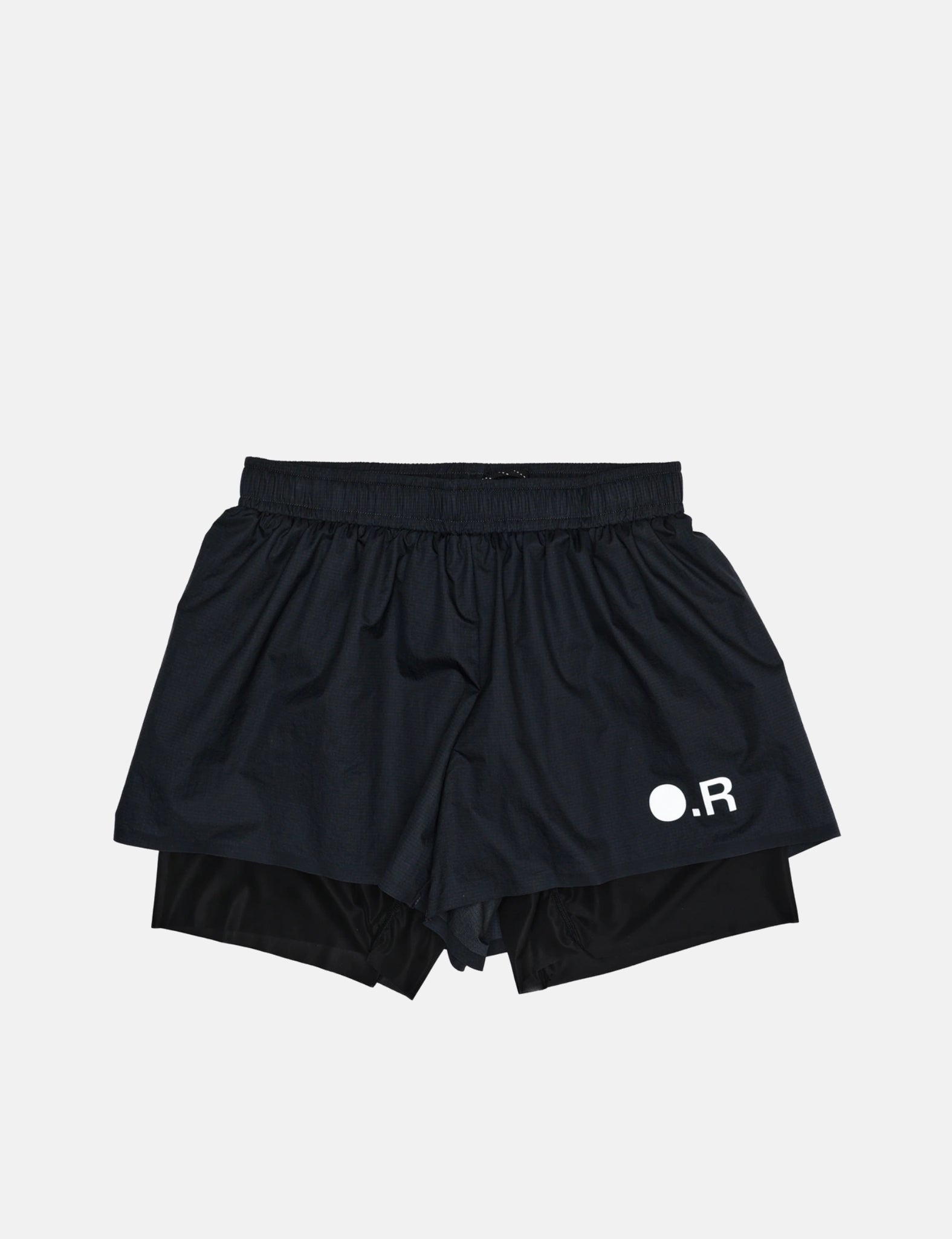 Optimistic Runners Layered Shorts - Black